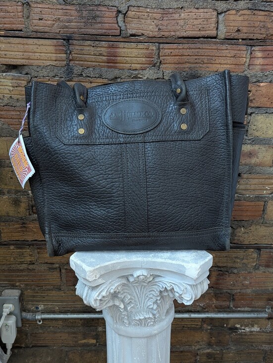 JW HULME CO Other - Black Leather Tote Bag - Classic Men's Leather Carryall